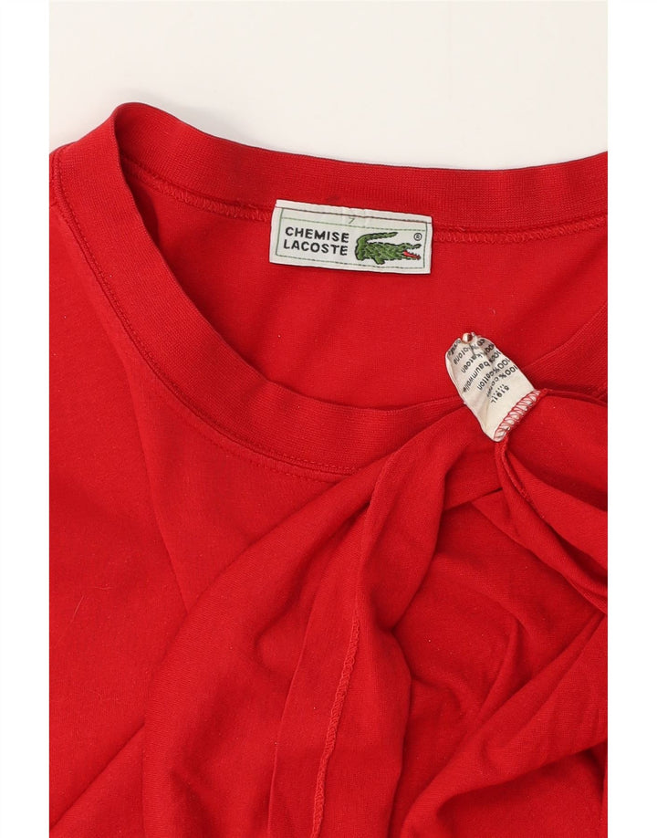 LACOSTE Мужская футболка, размер 7, 2XL, красная, хлопок