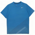 Мужская футболка Nike Dri Fit 2XL, синяя, полиэстер с геометрическим рисунком