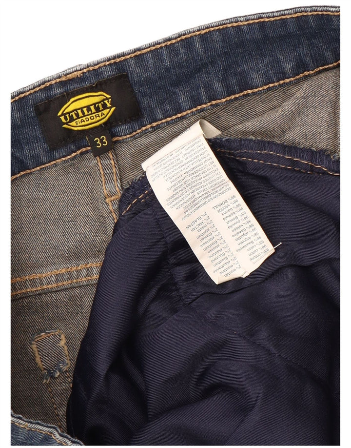 DIADORA Мужские джинсовые шорты карго W33, средний синий хлопок