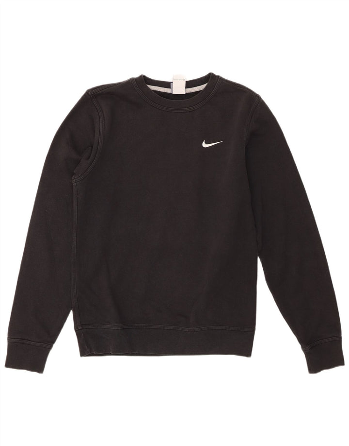 Мужской свитшот Nike, маленький черный хлопковый джемпер