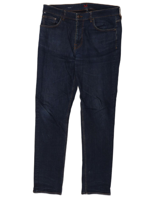 Мужские узкие джинсы Crew Clothing W34 L31, темно-синий хлопок