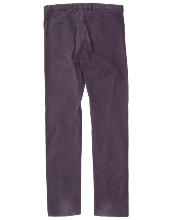 Мужские узкие повседневные брюки Massimo Dutti EU 42, большие W32 L34, темно-синие