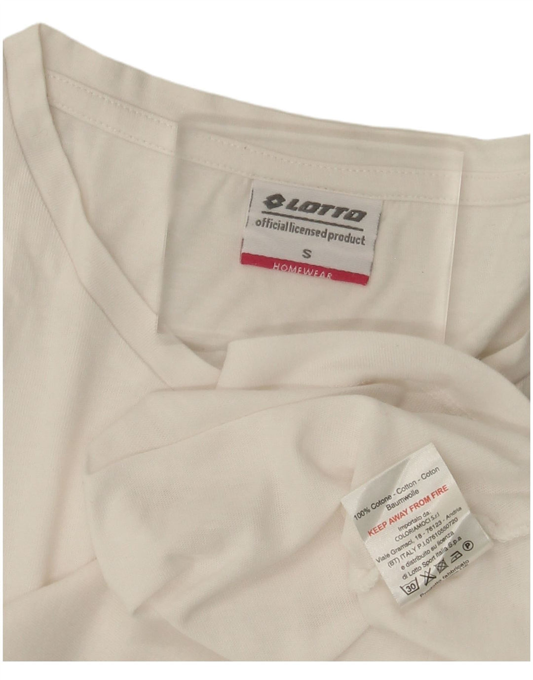 Женская футболка LOTTO Top UK 10, маленькая, белый хлопок