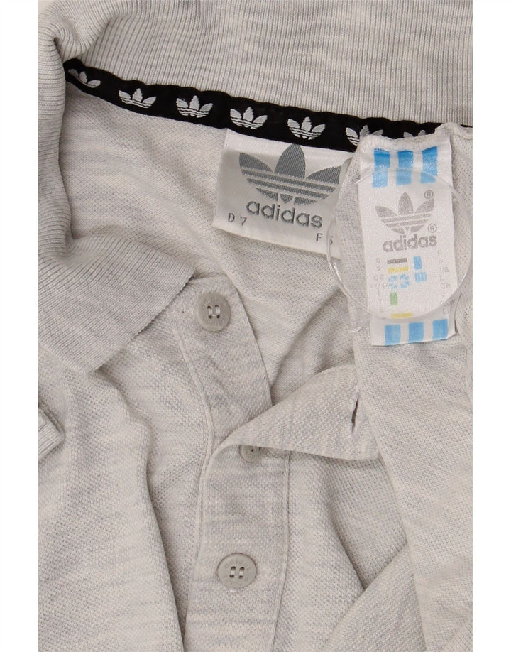 Мужская рубашка-поло ADIDAS UK 42/44, большой серый хлопок в крапинку