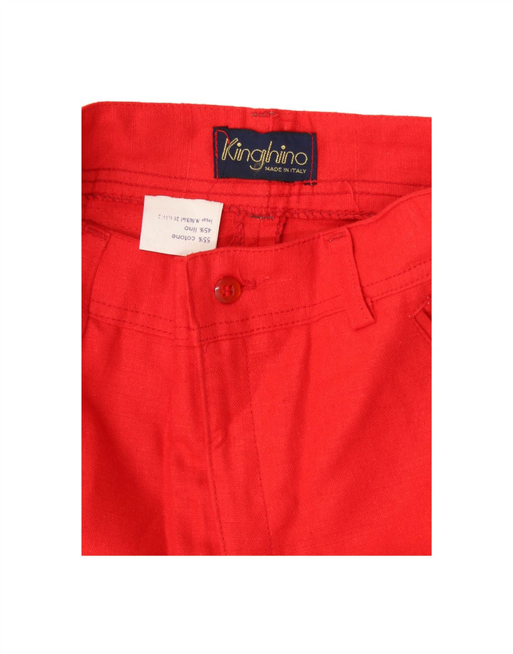 VINTAGE Womens Cargo Skirt W24 XS Red Cotton