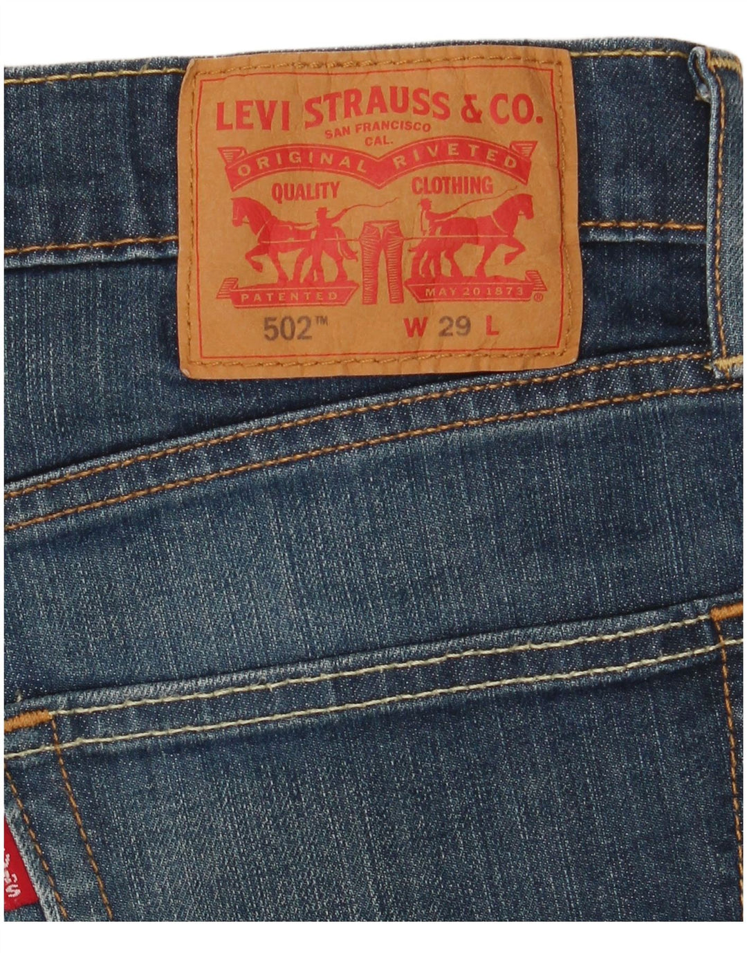 Мужские джинсовые шорты LEVI'S 502 W29, маленькие синие
