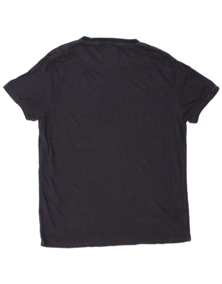 SUPERDRY Мужская футболка Top 2XL Темно-синий хлопок