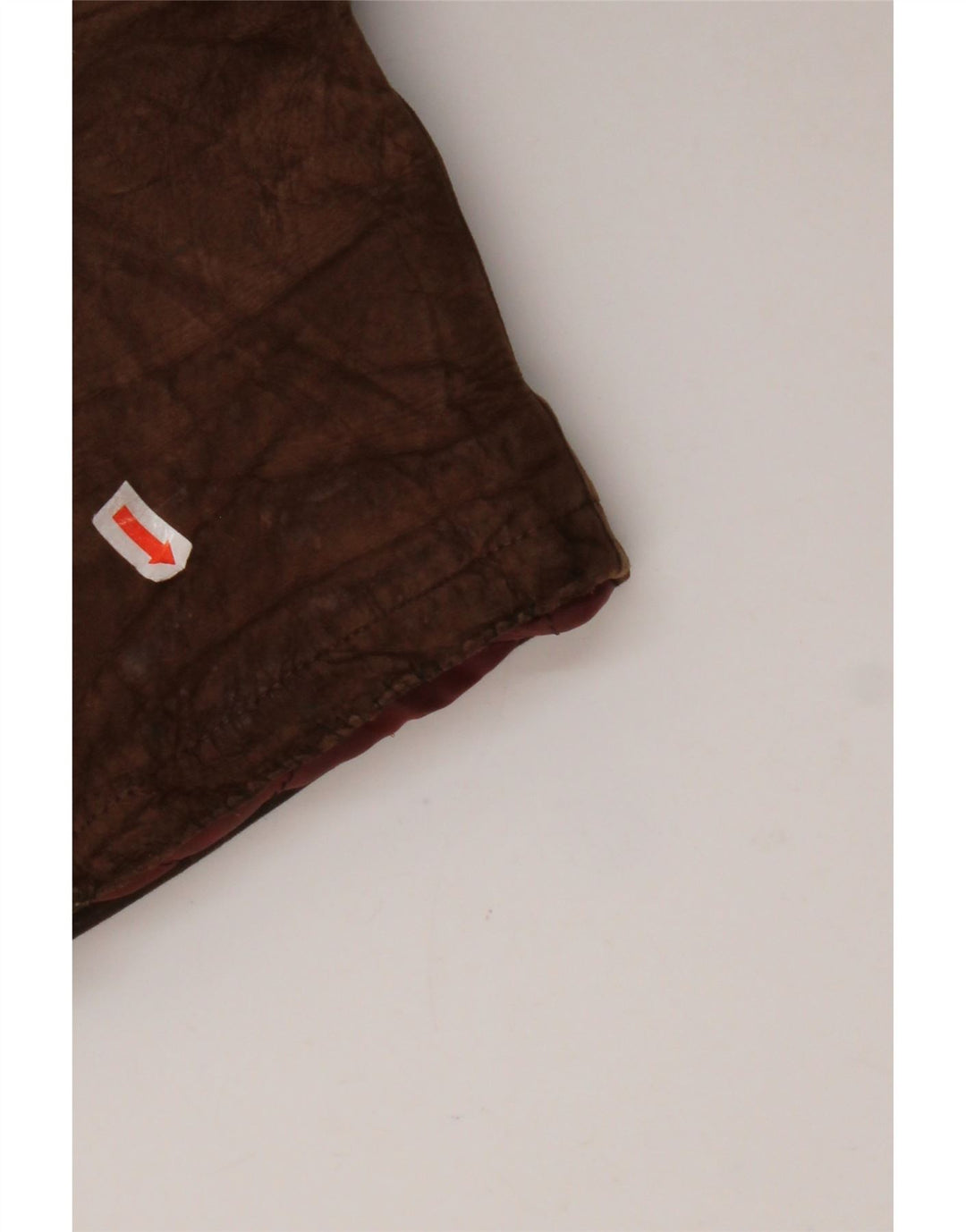 VINTAGE Мужское двубортное пальто из овчины IT 54 2XL Коричневый кожаный