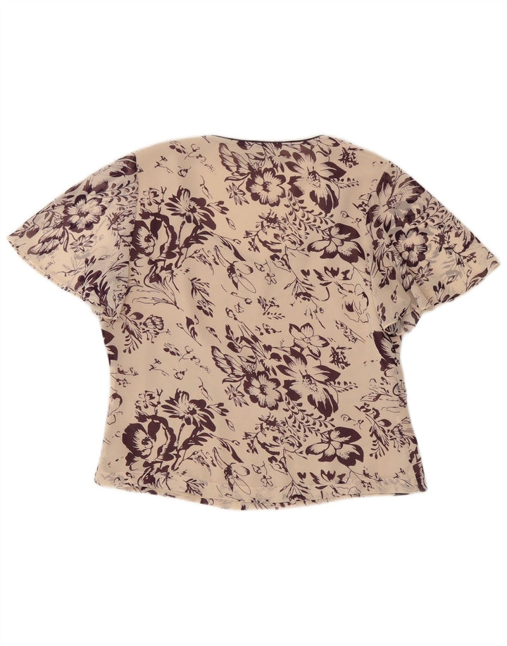 Женская укороченная блузка Jacques Vert UK 10, маленький белый цветочный полиэстер