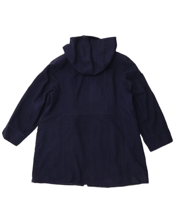 Женское пальто с капюшоном MICHAEL KORS UK 18 XL, темно-синее, шерсть