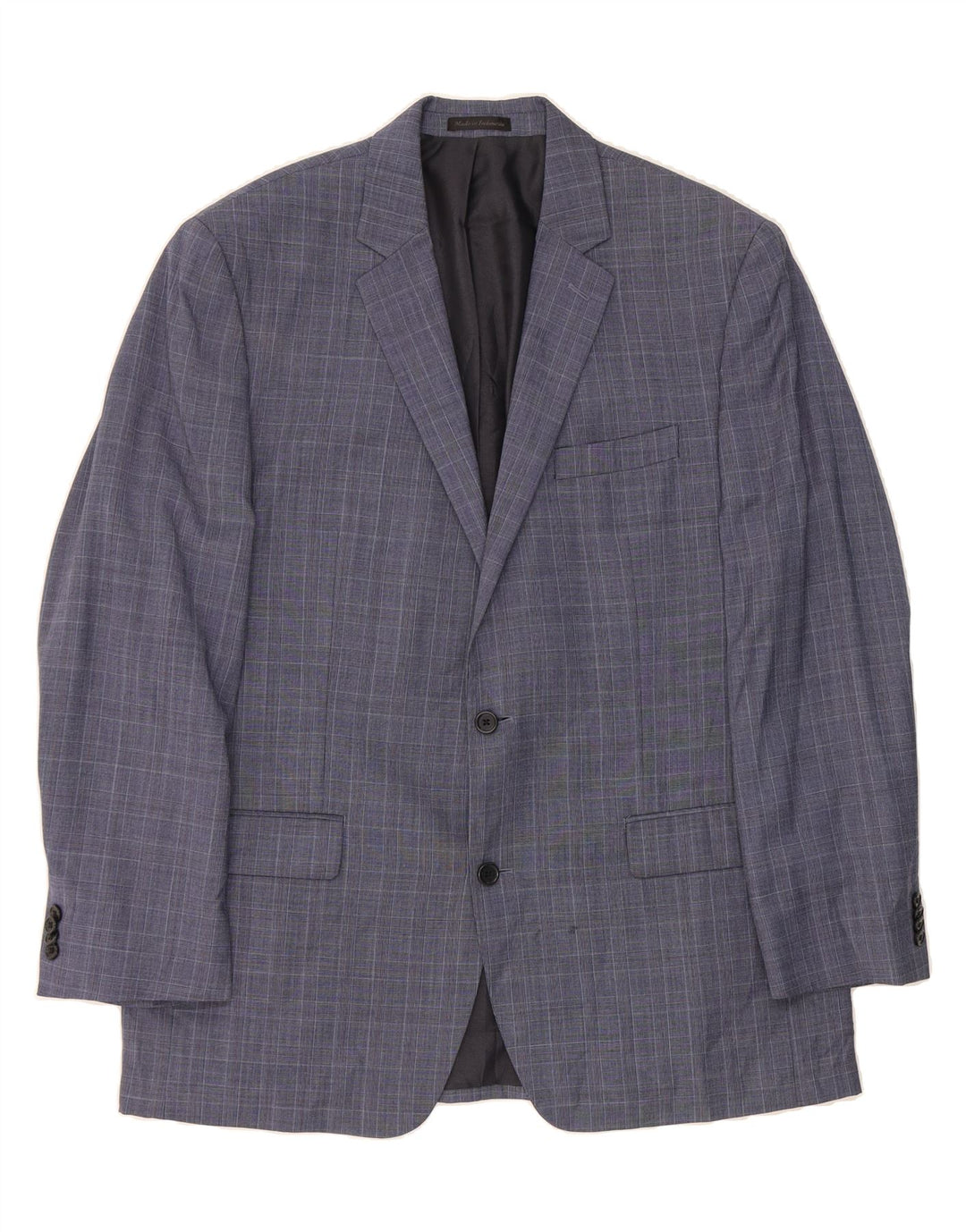 MICHAEL KORS Mens 2 Button Blazer Jacket UK 40 Large Blue Check Wool Vintage Michael Kors and Second-Hand Michael Kors from Messina Hembry 