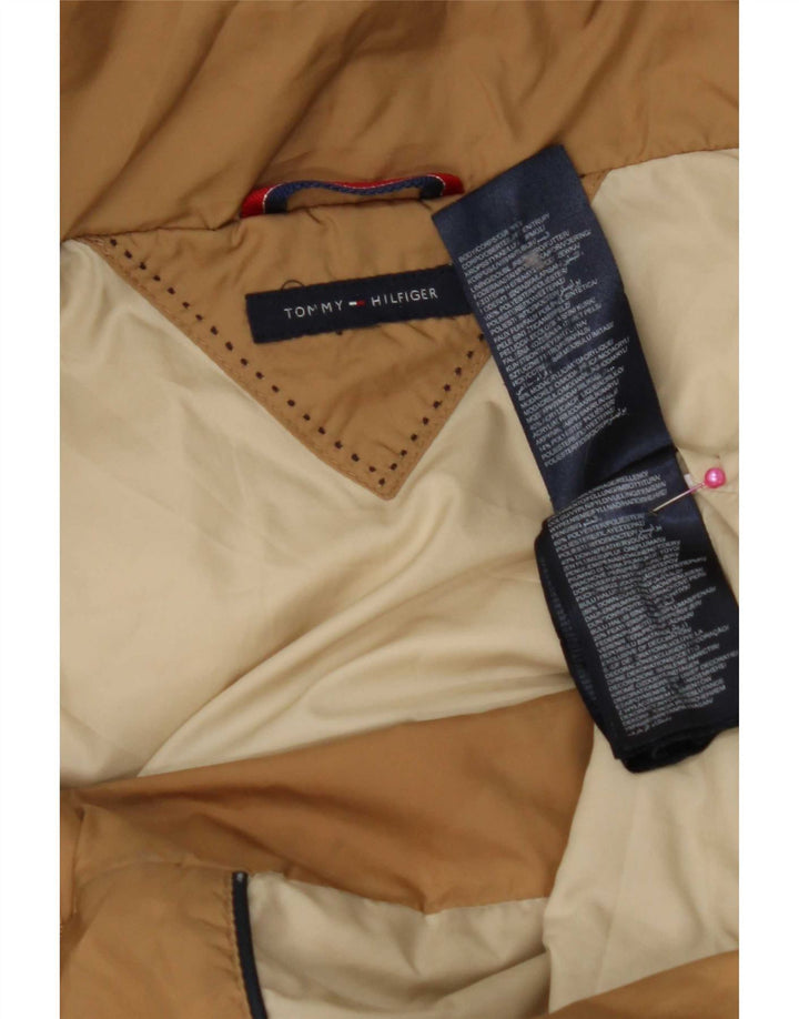 Женское стеганое пальто с капюшоном Tommy Hilfiger UK 10, маленький коричневый, полиэстер