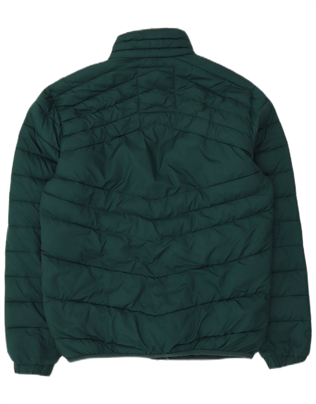 Мужская стеганая куртка JACK & JONES UK 38, средний зеленый полиэстер