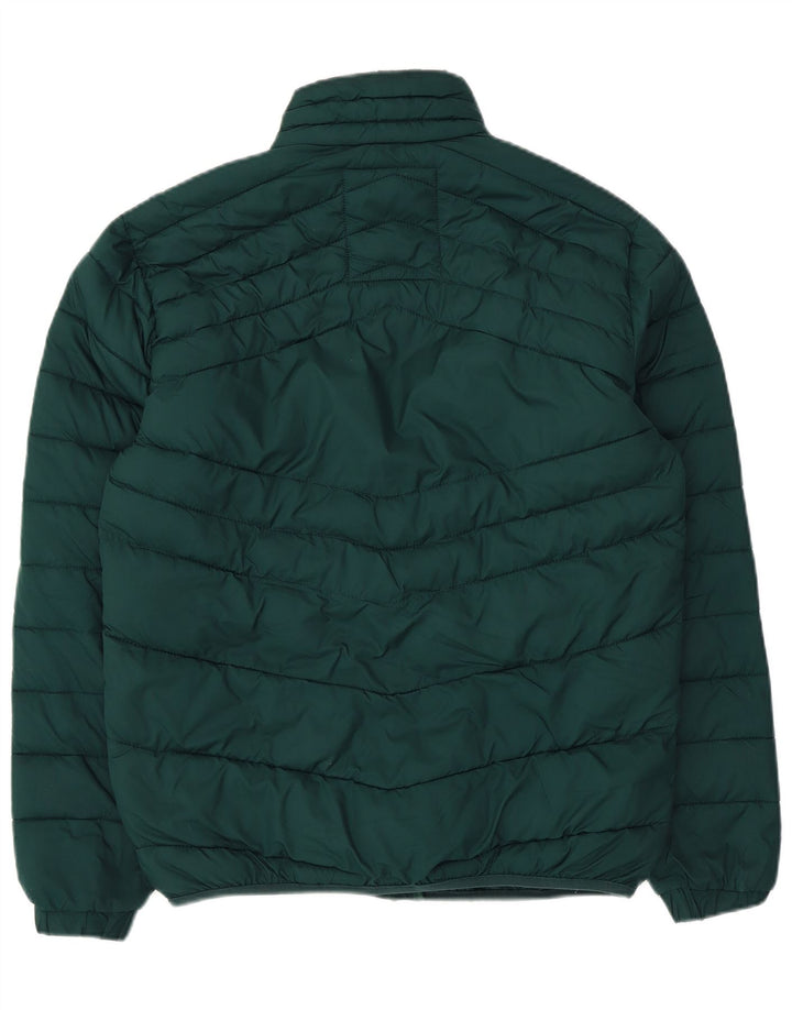 Мужская стеганая куртка JACK & JONES UK 38, средний зеленый полиэстер