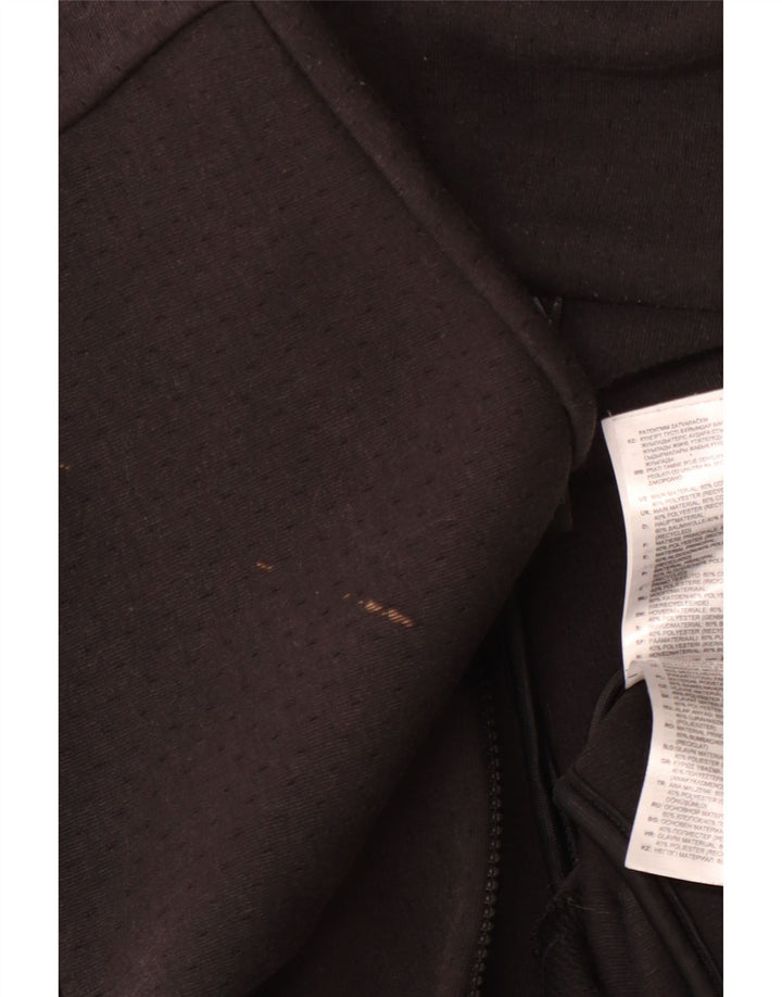 Женский свитер с капюшоном на молнии ADIDAS Primegreen UK 12/14, средний черный