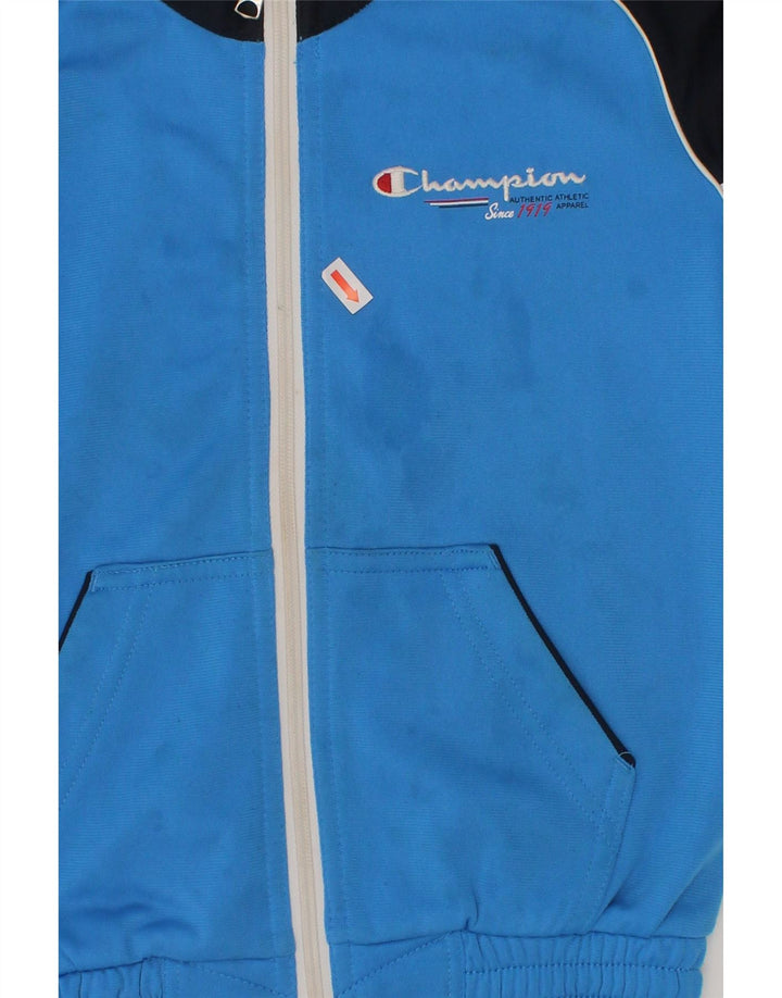 CHAMPION Boys Tracksuit Top Jacket 3-4 Years 2XS  Blue Colourblock Vintage Champion and Second-Hand Champion from Messina Hembry 