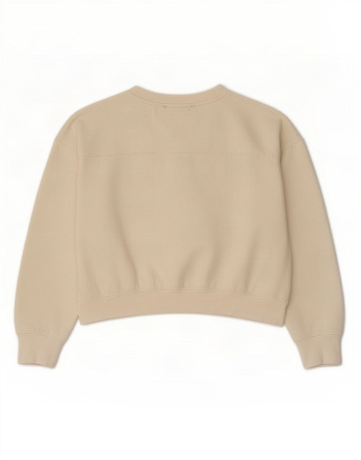 Женский укороченный свитшот оверсайз Zara UK 14, средний, белый цвет