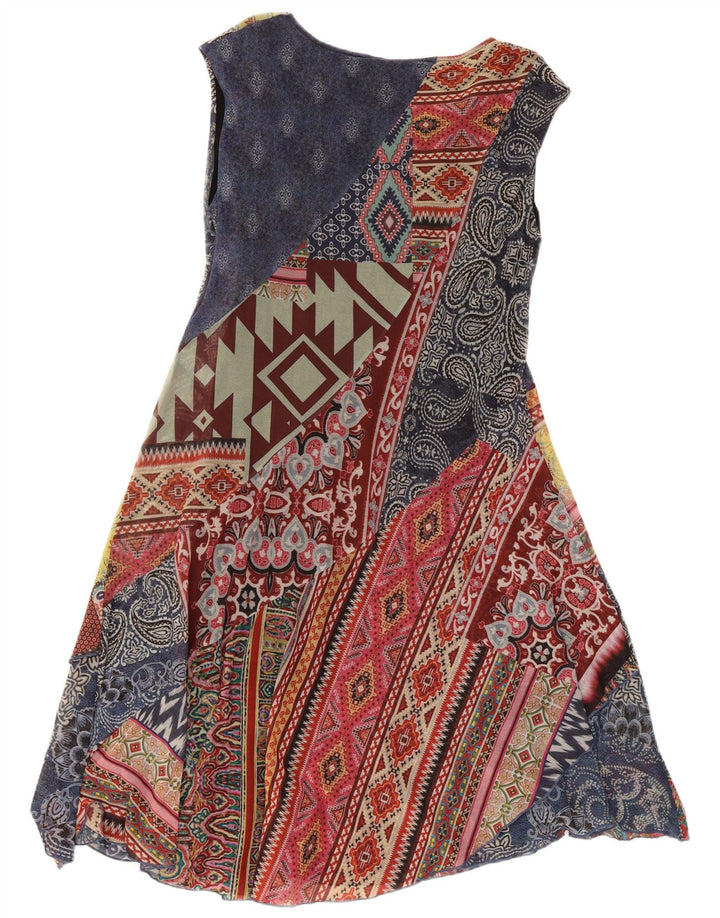 Женское платье трапециевидного силуэта с графическим рисунком Desigual UK 20 2XL, разноцветное пэчворк