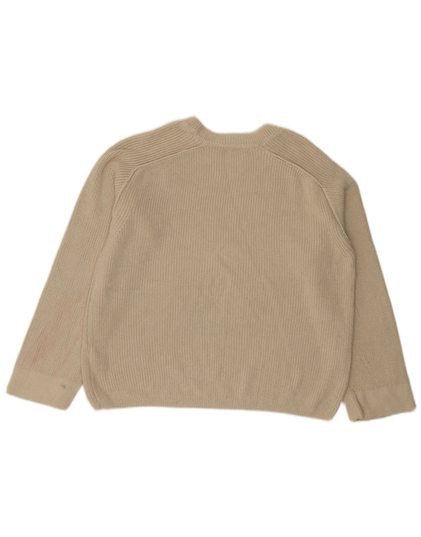 Женский свободный джемпер с круглым вырезом Tommy Hilfiger UK 6 XS Бежевый