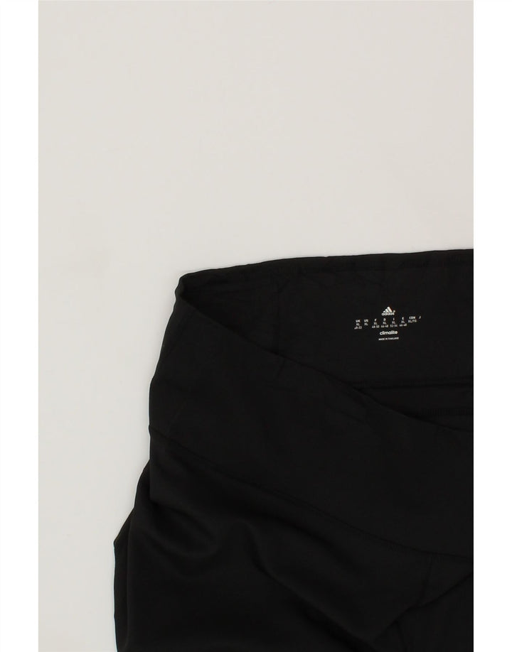 ADIDAS Womens Capri Leggings UK 20/22 XL Black Polyester Vintage Adidas and Second-Hand Adidas from Messina Hembry 