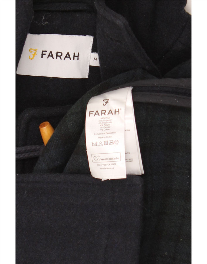 Мужская дафлкот с капюшоном Farah UK 38, средний темно-синий, шерсть