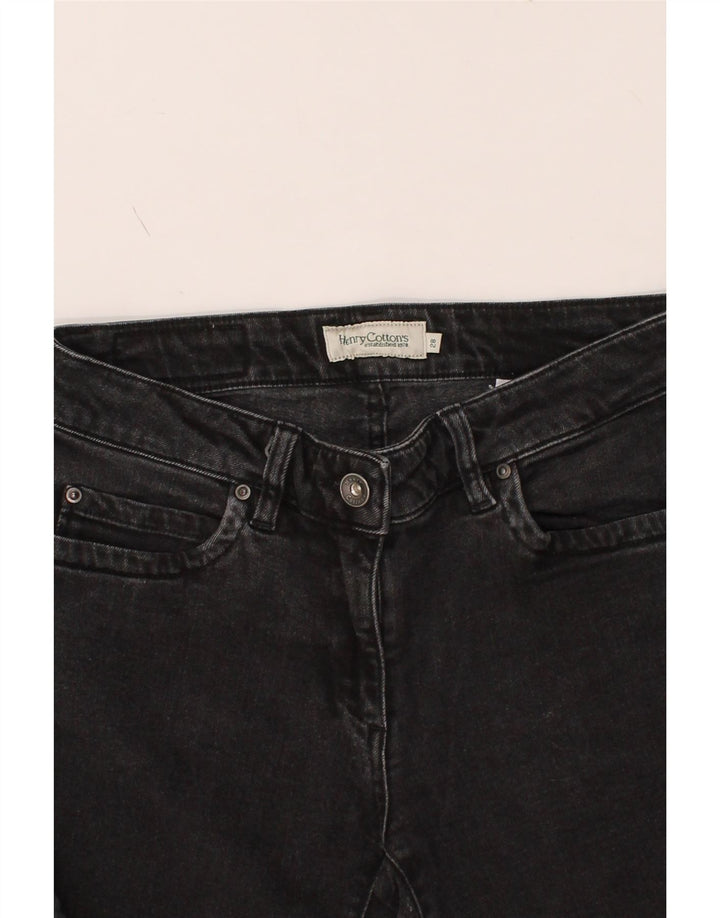 HENRY COTTONS Womens Slim Jeans W28 L28 Black Cotton Vintage Henry Cottons and Second-Hand Henry Cottons from Messina Hembry 
