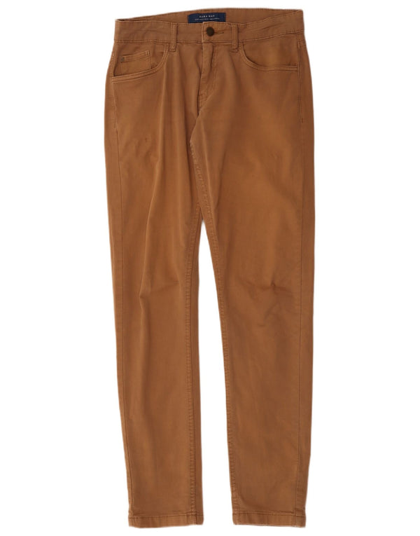 Мужские узкие повседневные брюки Zara EU 38 Small W30 L31 Коричневые