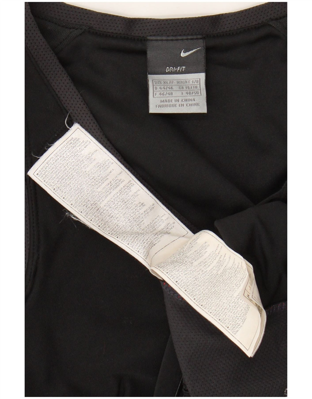 Женский укороченный жилет NIKE Dri Fit UK 16/18 XL, черный полиэстер с цветными блоками