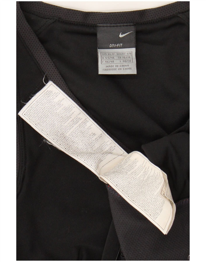 Женский укороченный жилет NIKE Dri Fit UK 16/18 XL, черный полиэстер с цветными блоками