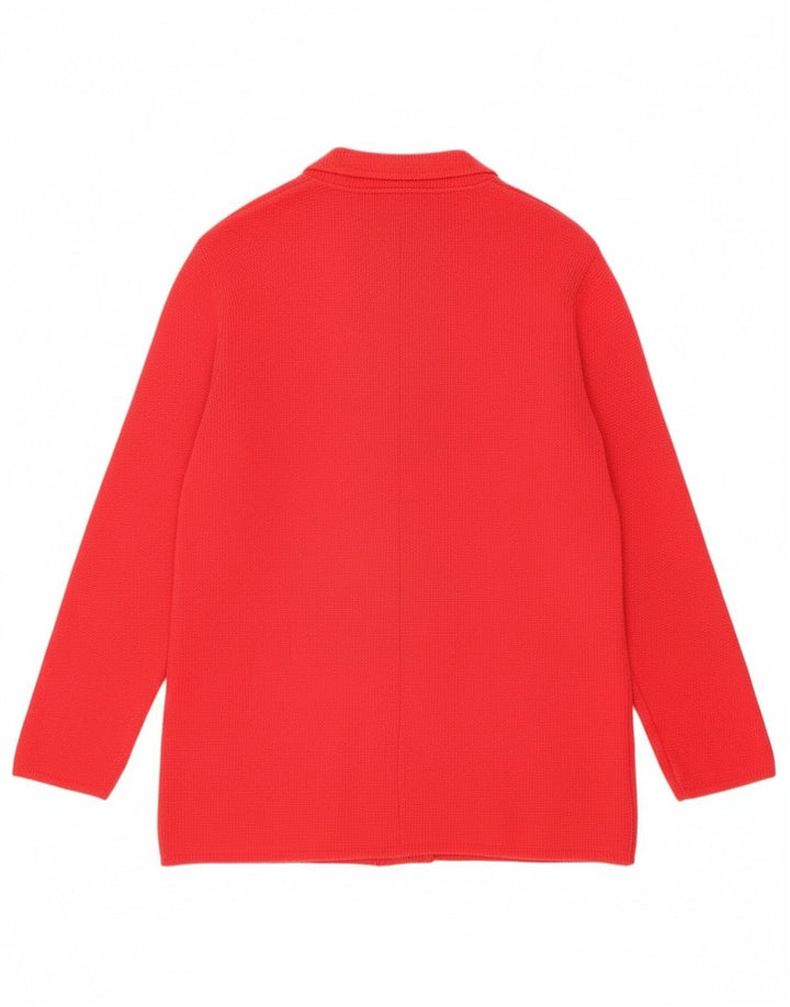 Винтажный женский двубортный пиджак, Великобритания, 16, большой красный