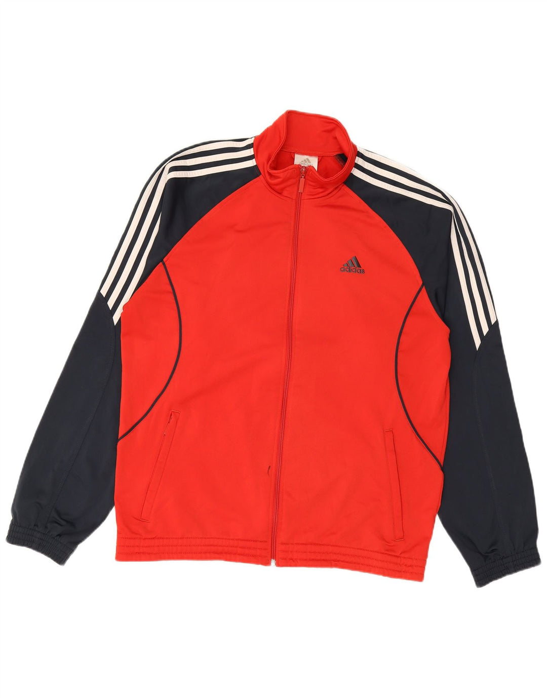 Мужская спортивная куртка Adidas UK 42/44, большой красный полиэстер с цветными блоками