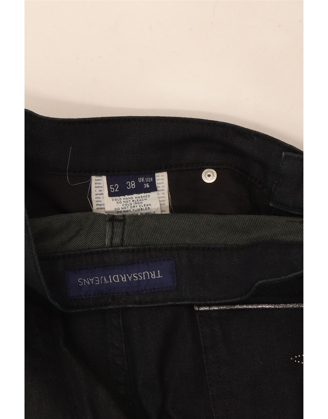 Мужские прямые джинсы TRUSSARDI W36 L33, черный хлопок