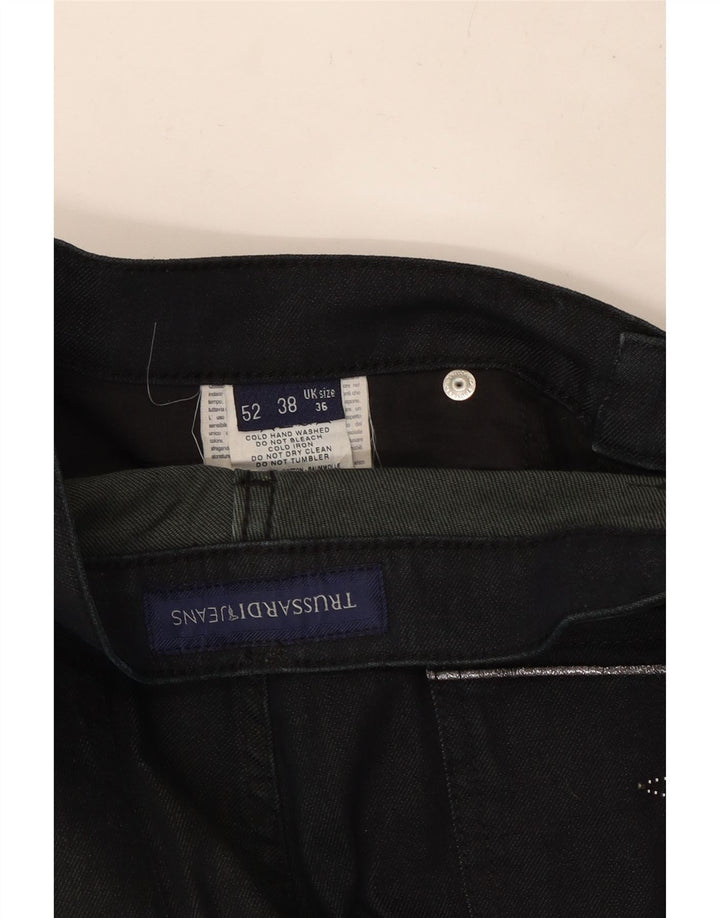 Мужские прямые джинсы TRUSSARDI W36 L33, черный хлопок