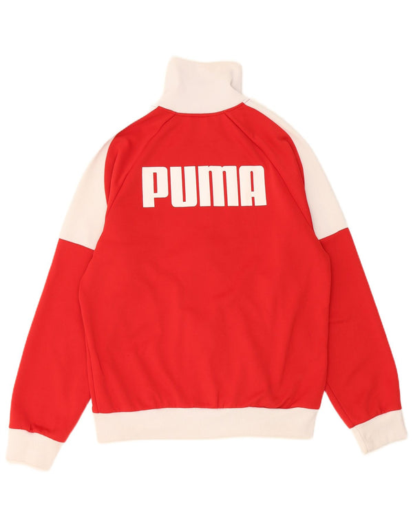 Спортивный костюм Puma для девочек с графическим рисунком, верхняя куртка 15–16 лет, красный цвет с блоками