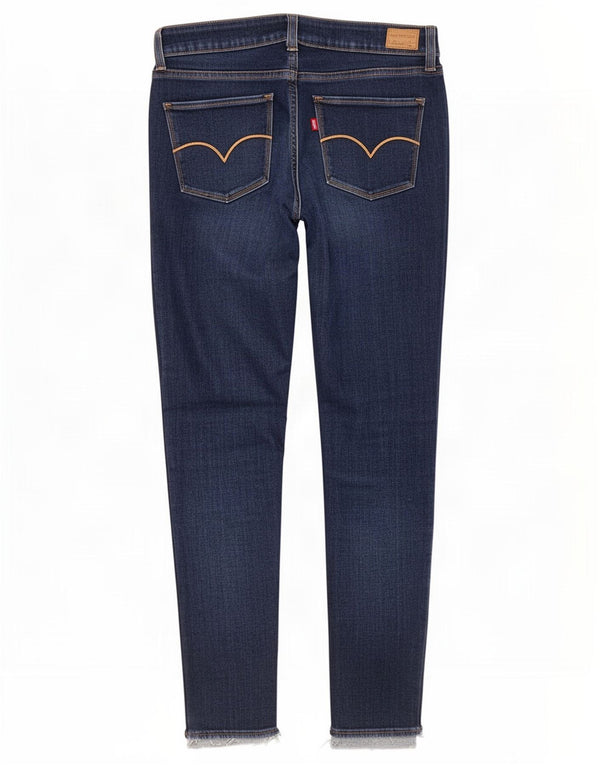 Женские укороченные джинсы-леггинсы Levi's W29 L26, синий хлопок