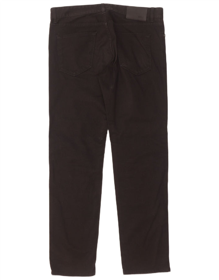 Мужские прямые джинсы Hugo Boss W34 L32, черный хлопок