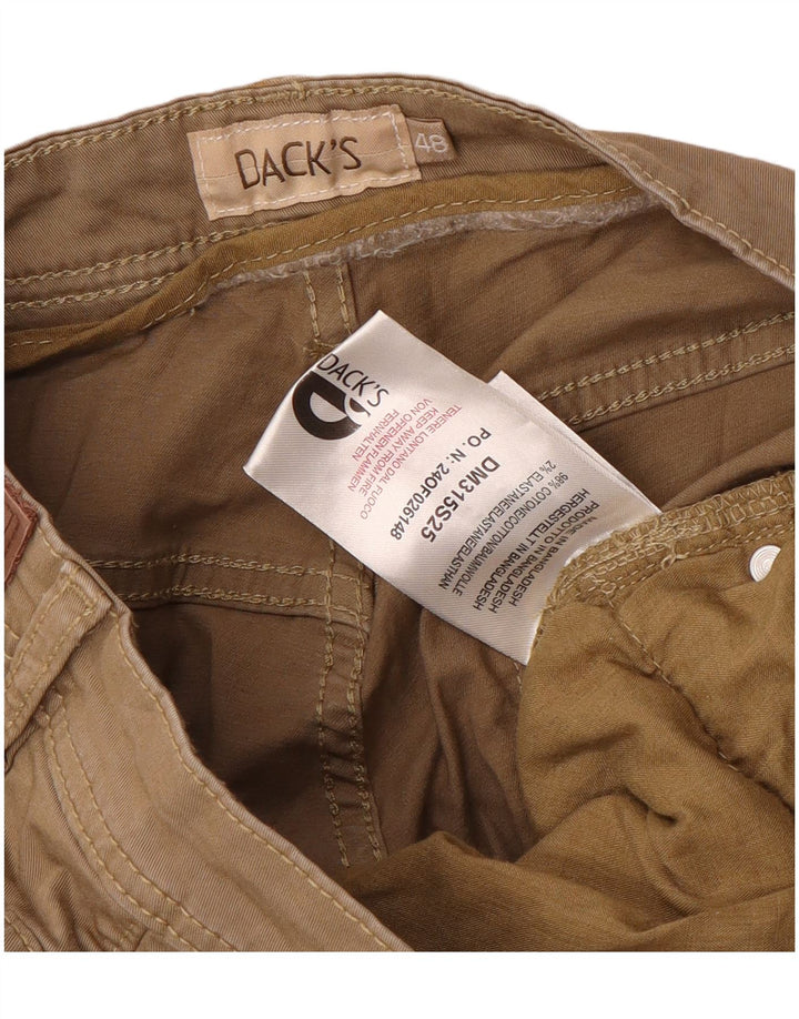 Мужские узкие повседневные брюки Dack's IT 48 Medium W34 L31 Коричневые хлопковые