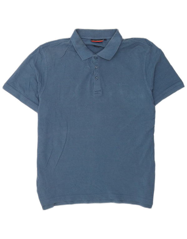 Мужская рубашка-поло с коротким рукавом Pierre Cardin 2XL, синяя, хлопок