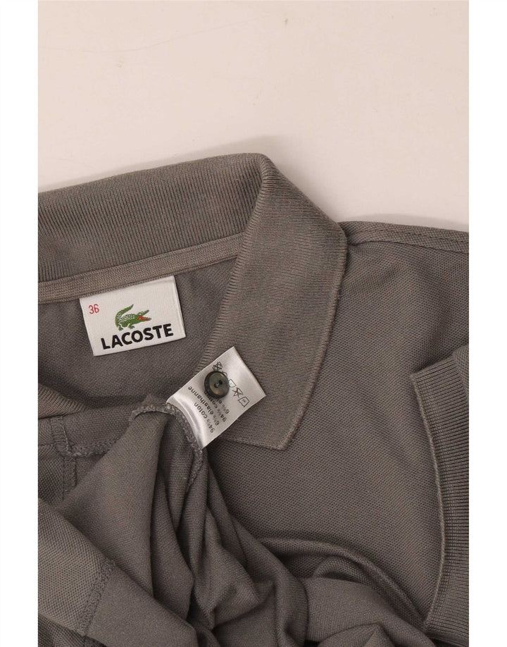 Женская рубашка-поло Lacoste, размер 36, маленькая, серая, хлопок