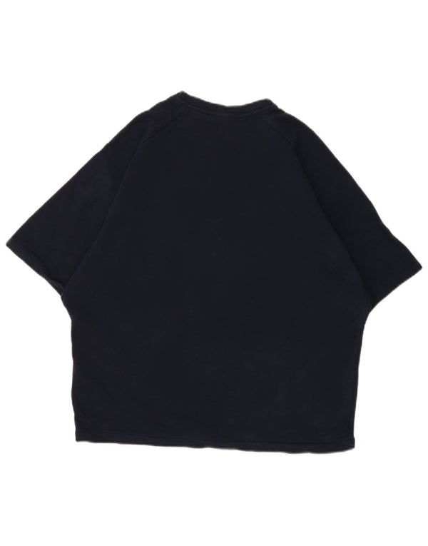 Женская футболка Zara Trafaluc с рисунком Top UK 14, средний темно-синий хлопок