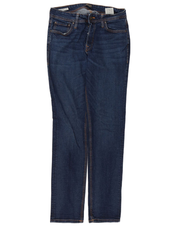 Мужские прямые джинсы Jack & Jones Clark стандартного кроя W31 L34, синий хлопок