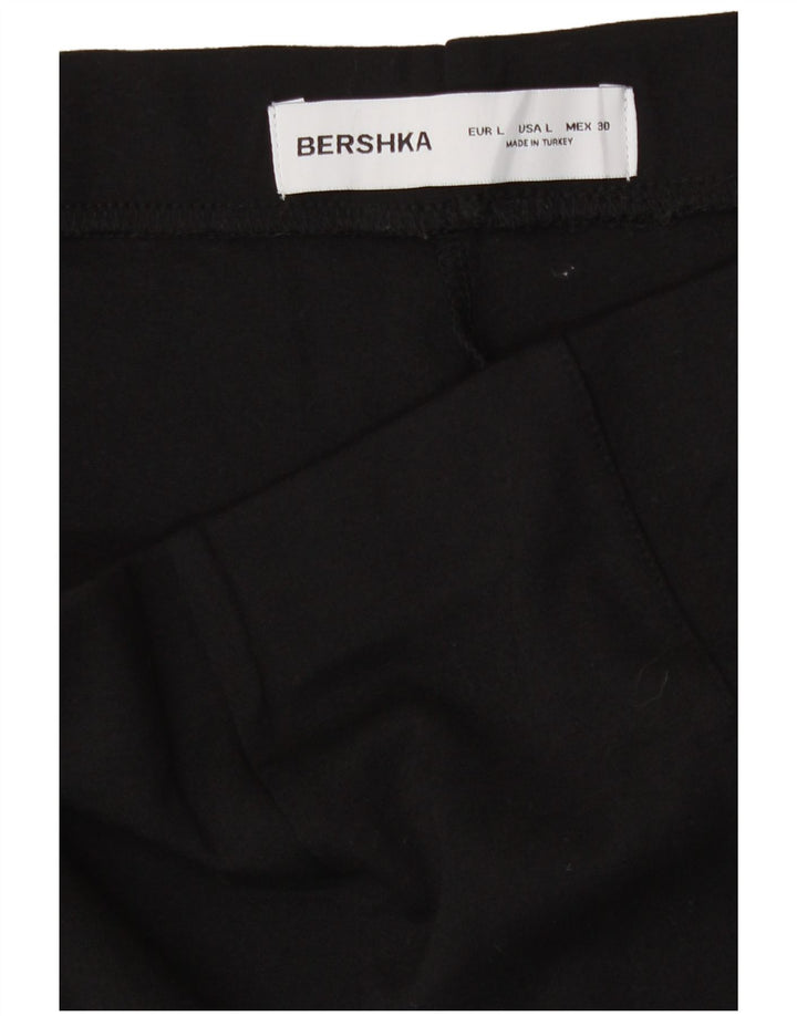 Женские шорты Bershka, большие W32, черные из вискозы