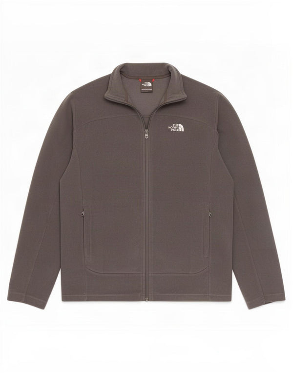 Мужская флисовая куртка The North Face UK 38, полиэстер среднего серого цвета