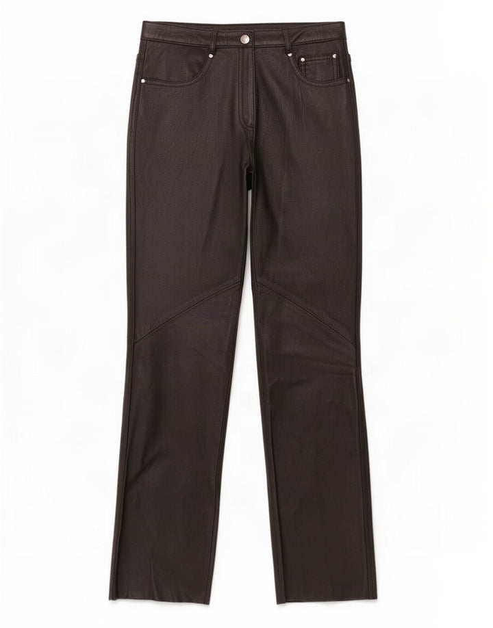 Брюки женские прямые кожаные Conbipel IT 42 Medium W27 L30 черные