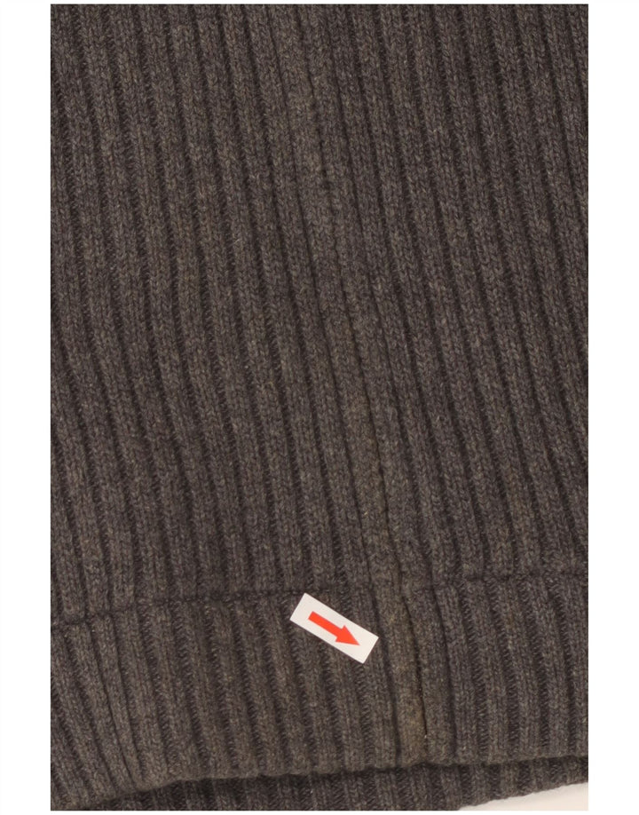 Мужская вязаная двусторонняя куртка с капюшоном Massimo Dutti UK 42 XL серая