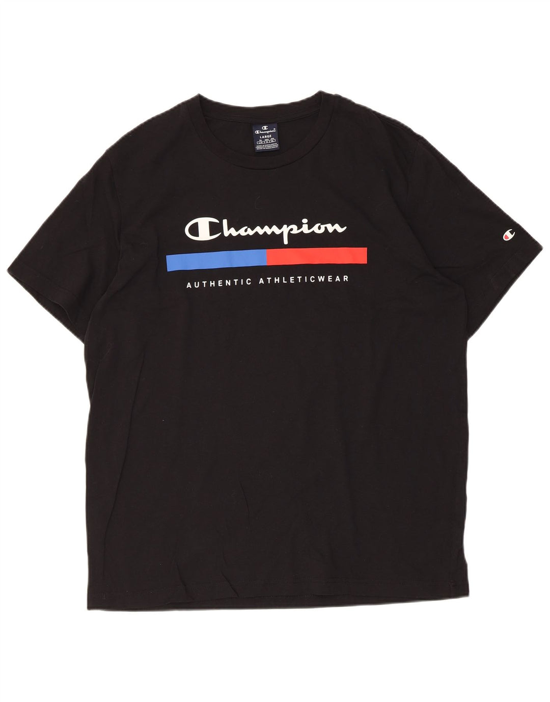 Мужская футболка с рисунком Champion, большая черная