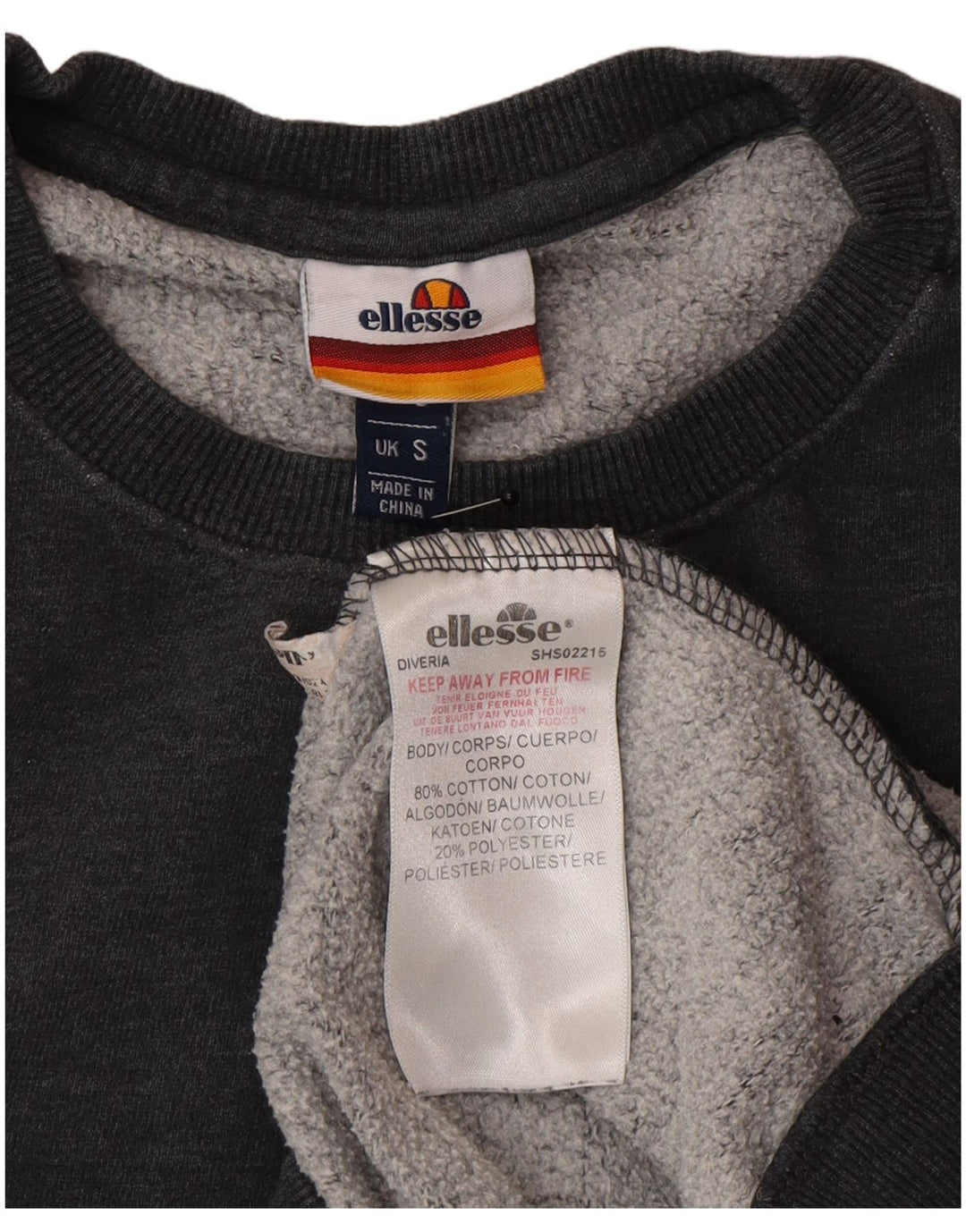 Мужской свитшот Ellesse, маленький серый хлопковый джемпер