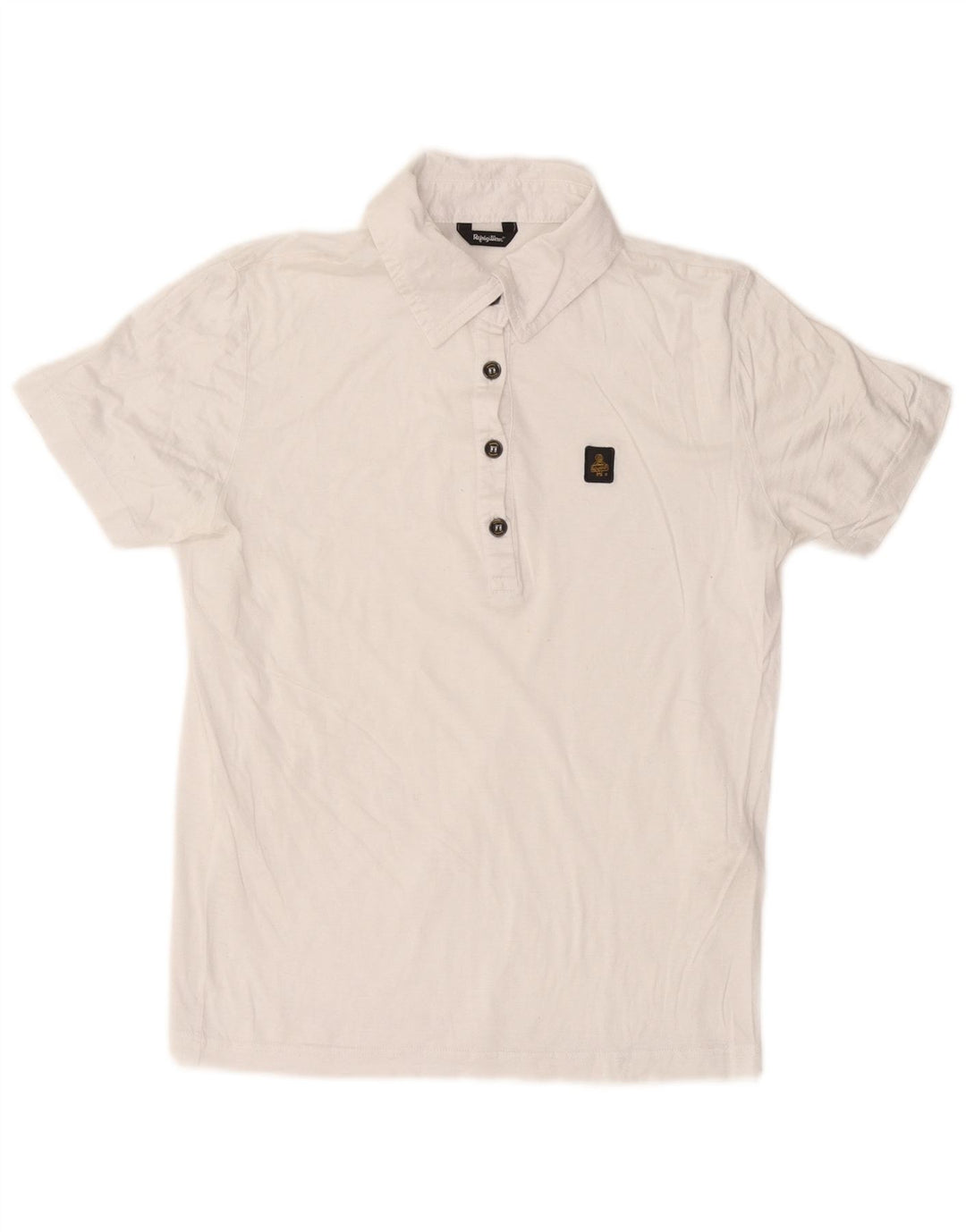 REFRIGIWEAR Женская рубашка-поло UK 14, большой белый хлопок