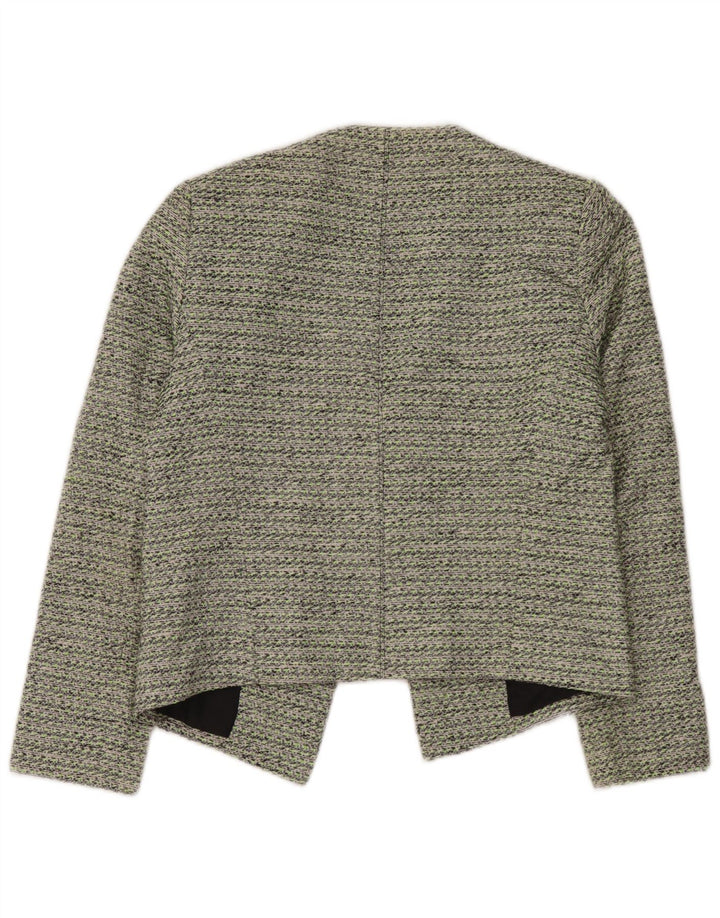 Женский открытый пиджак Topshop UK 12, хлопковый средний зеленый цвет