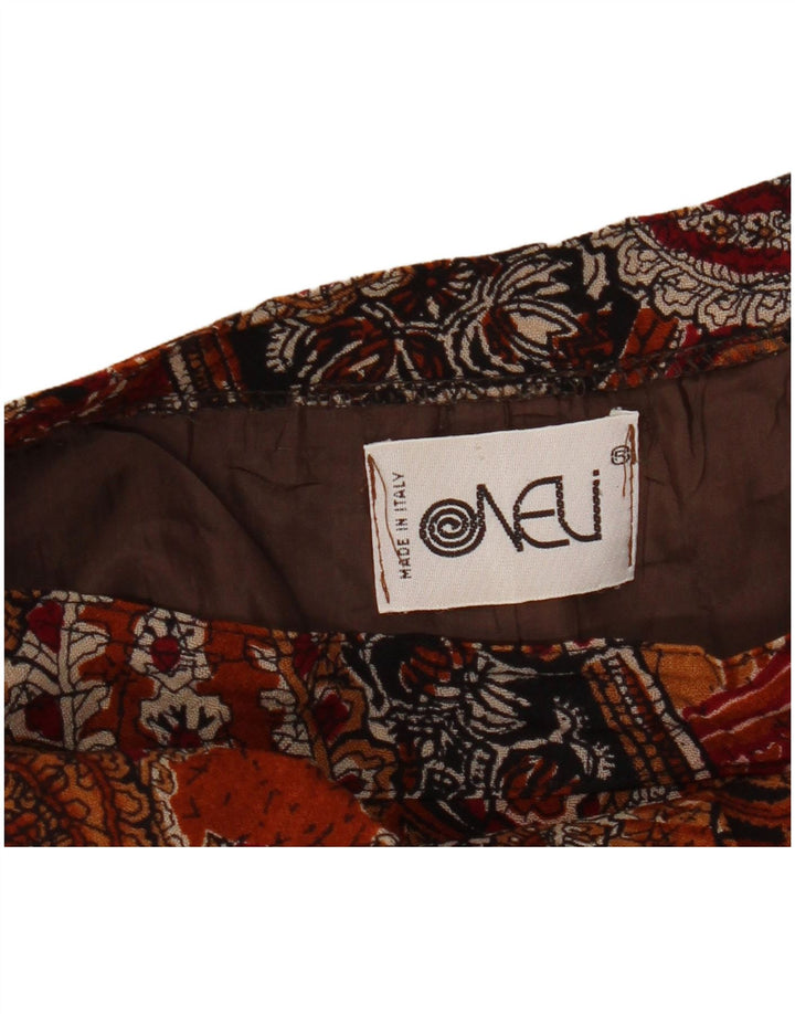 ВИНТАЖНАЯ Женская плиссированная юбка W27, маленькая, разноцветная, с пейсли